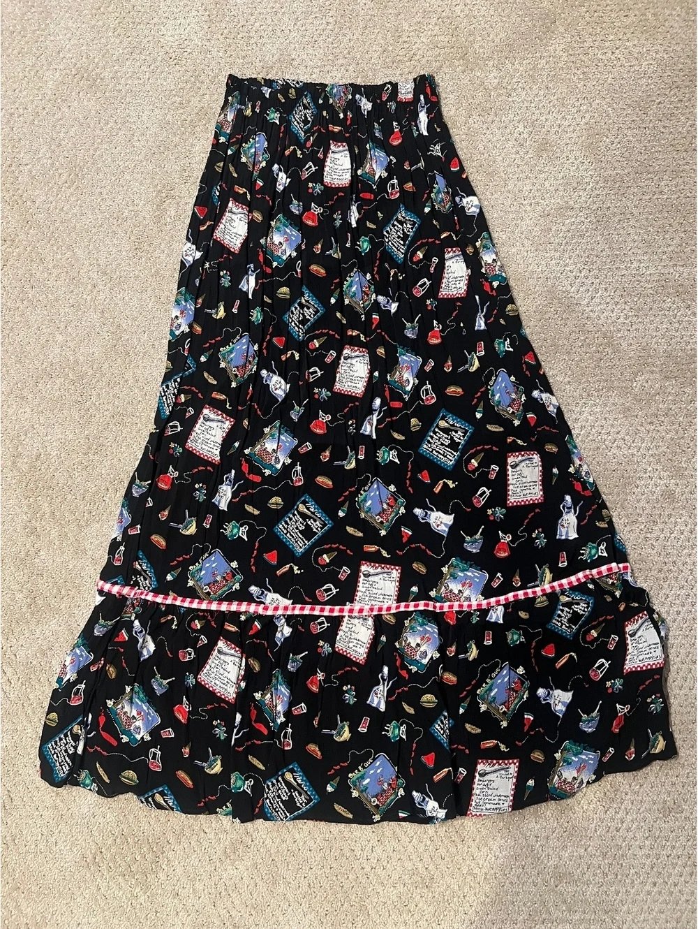 Vintage Picnic Maxi Skirt